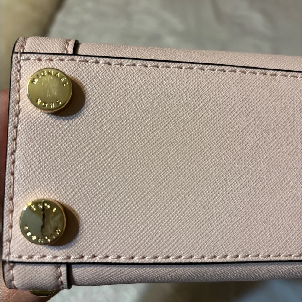 Michael Kors Like New Pink Dillon Studded Messenger Bag.